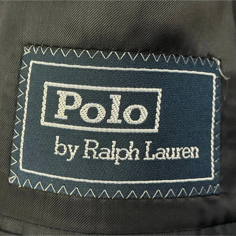 Polo Ralph Lauren Blazer Mens 42L‎ Navy Wool Pinstripe 90s 3-Button Italy $1255